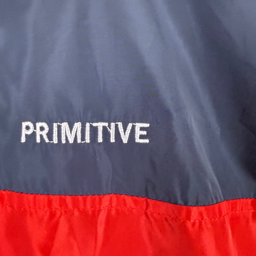 Primitive Skateboarding Mens Large Half Zip Windbreaker Jacket Navy Red - Picture 8 of 9